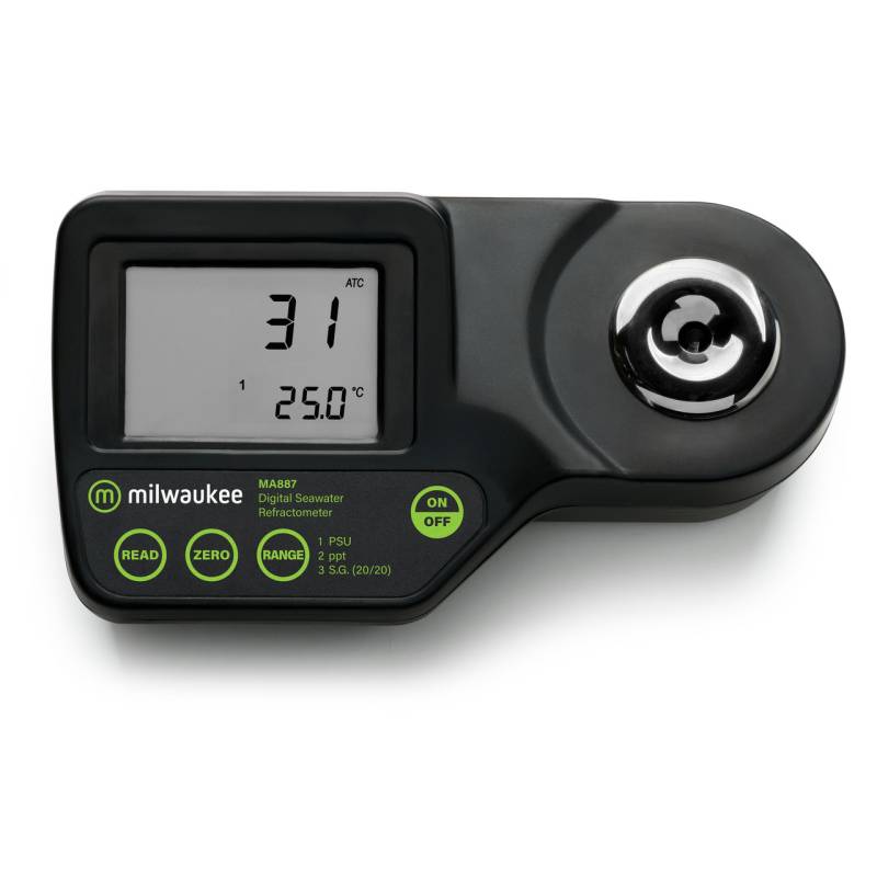 Refractómetro Digital para NaCl en Alimentos Salinidad. Modelo MA887. Marca: MILWAUKEE