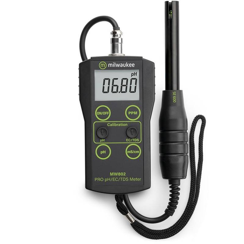Medidor Portátil para PH/EC (CONDUCTIVIDAD). Modelo MW802. Marca MILWAUKEE