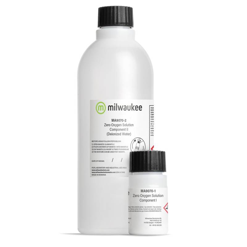 Solución Calibración Oxígeno Cero Ph7. Modelo Ma9070. Marca: MILWAUKEE
