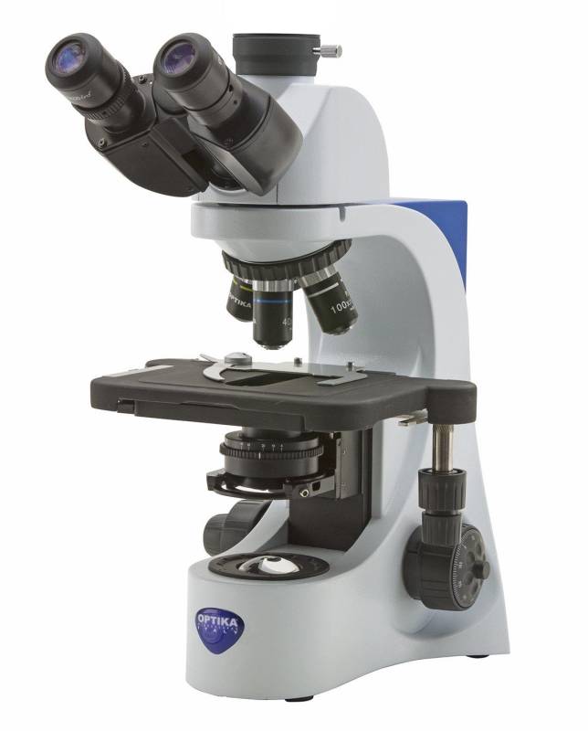 Microscopio Trinocular con Iluminación X-LED3 Blanca, Óptica Plana con Corrección al Infinito. Modelo B-293PLI. Marca: OPTIKA
