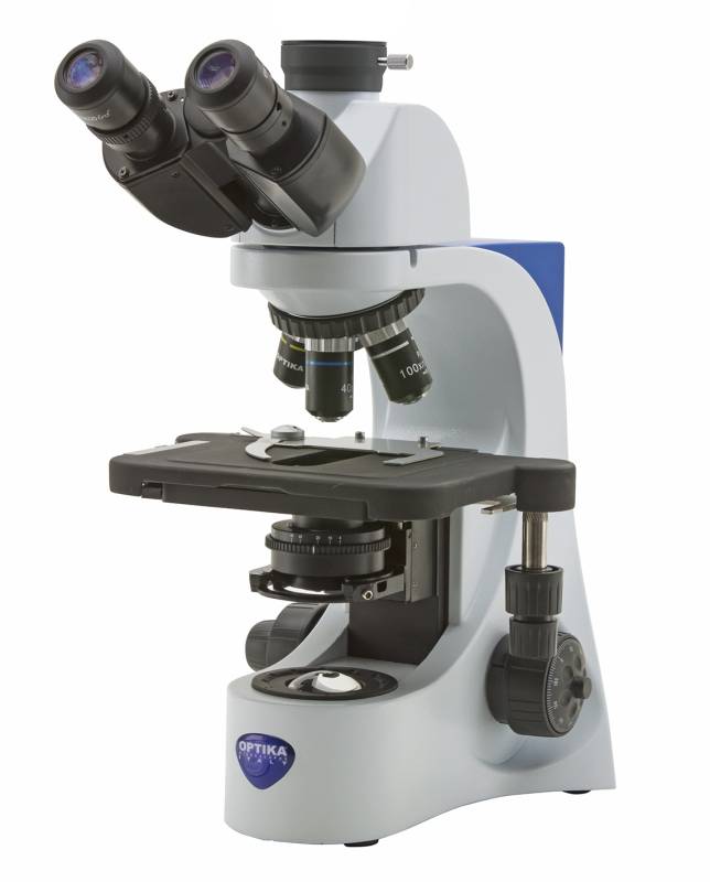 Microscopio Trinocular, Objetivos IOS E-PL. Modelo B-383PLI. Marca: OPTIKA
