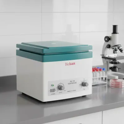 Centrifuga Analógica 12000 RPM para 24 Tubos hematocritos. Modelo SH120. Marca: BIOKAN.
