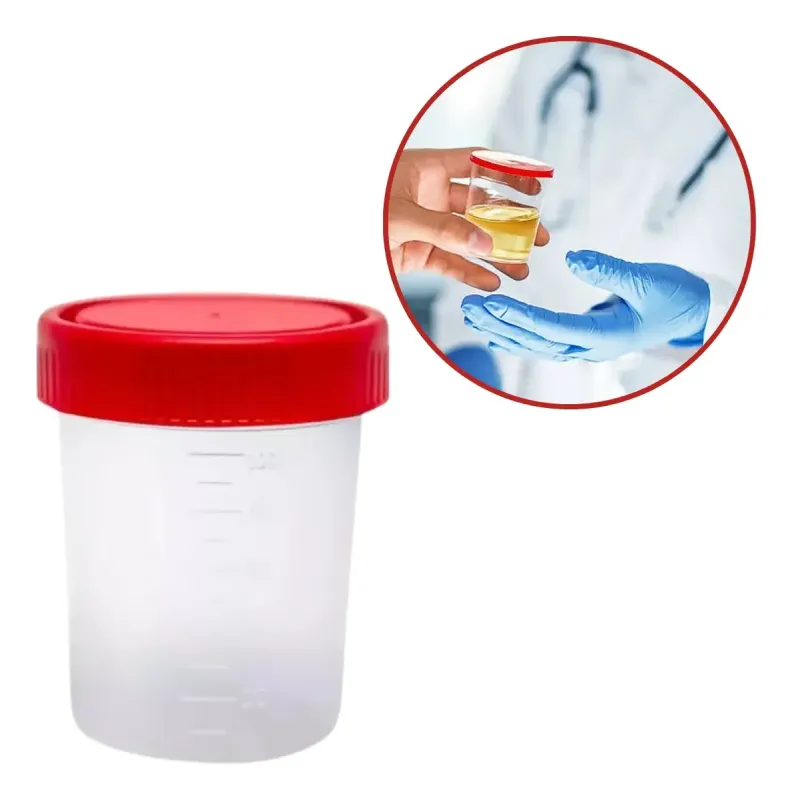 Recolector de Orina con Tapa 125 ml Estéril  x200 Unid. Marca: Massobac.                                   