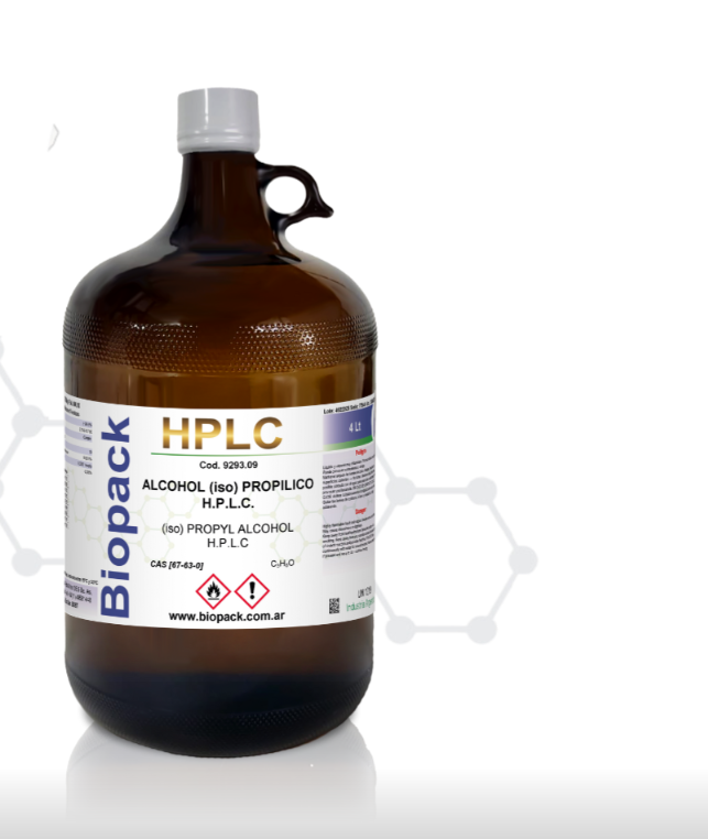 Alcohol Isopropílico HPLC x 4Lt. Marca: BIOPACK