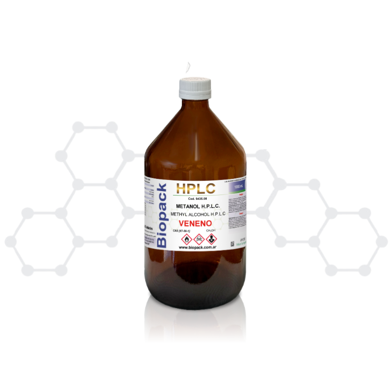 Metanol HPLC x 1Lt (Alc. Metílico). Marca: BIOPACK