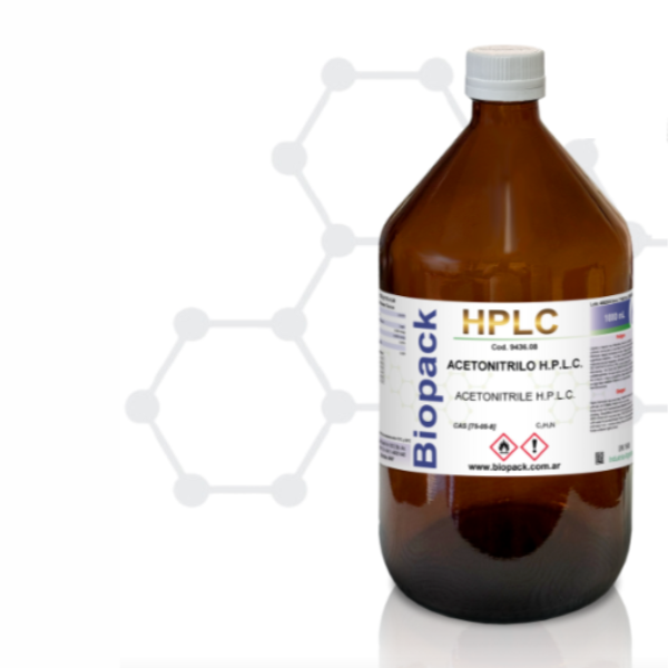 Acetonitrilo HPLC x 1LT. Marca: BIOPACK