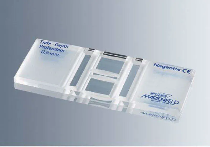 Cámara de Recuento Nageotte con Pinzas Líneas Oscuras. Modelo SUP0610511. Marca MARIENFELD