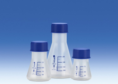 Erlenmeyer Plástico PP Alta Transparencia Tapa a Rosca 250 Ml PP. Marca:  VITLAB                              
