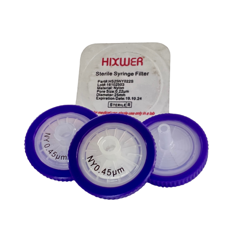 Filtro de Jeringa de Nylon No estéril de Ø25 mm x 100u. Hixwer