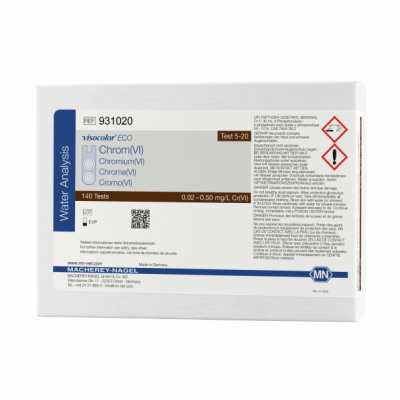 Kit de Prueba Colorimétrica VISOCOLOR ECO Cromo (VI) (931020).  Marca: MACHEREY NAGEL