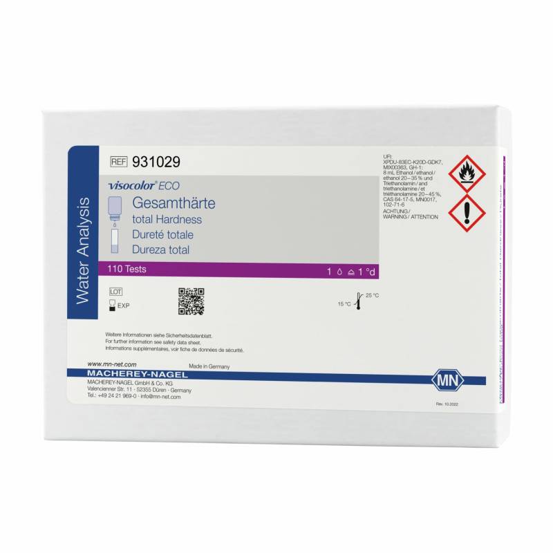 Kit de Ensayo Titrimétrico VISOCOLOR ECO Dureza total (931029). Marca: MACHEREY NAGEL