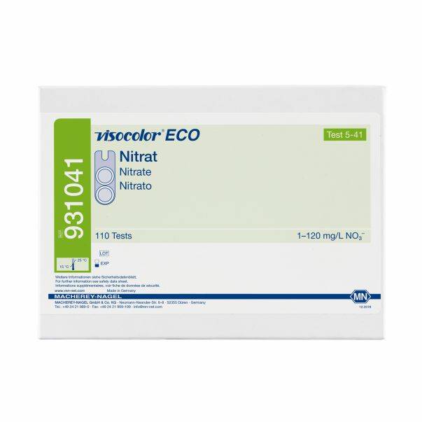 Kit Visocolor ECO para Nitrato. Rango: 1 - 120 Mg/l NO3 x 110 determinaciones (931041) Marca: MACHEREY NAGEL