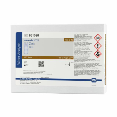 Kit de Prueba Colorimétrica VISOCOLOR ECO Zinc (931098). Marca: MACHEREY NAGEL