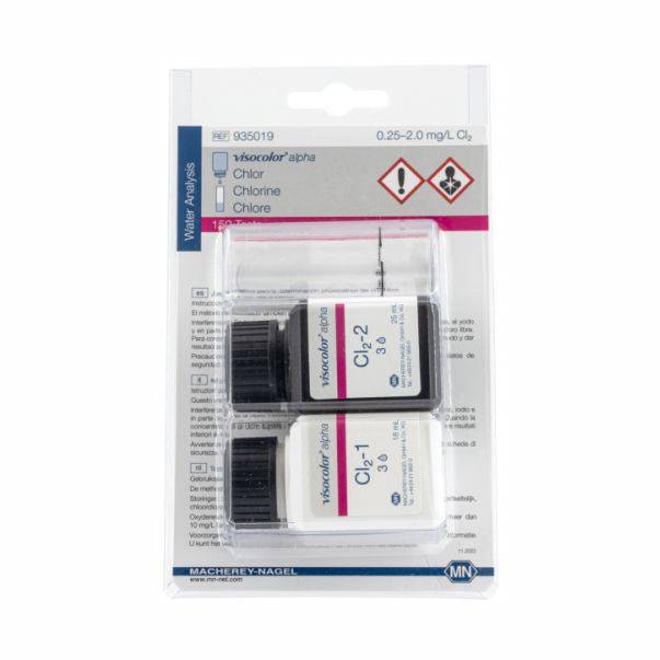 Kit de Prueba Colorimétrica VISOCOLOR Cloro alfa (935019).  Marca: MACHEREY NAGEL