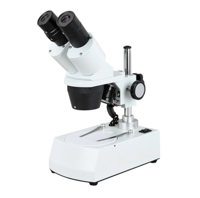 Lupa Binocular estereoscópica, iluminación incidente y transmitida con aumentos de 20 y 40X. Modelo XTX-3C/4X, marca Biokan.