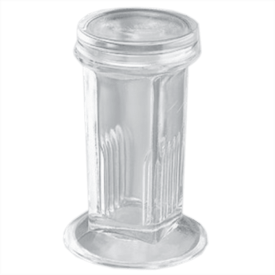 Vaso de Tinción tipo Koplin Vertical con Tapa, para 5 Portaobjetos. Marca: Everglass