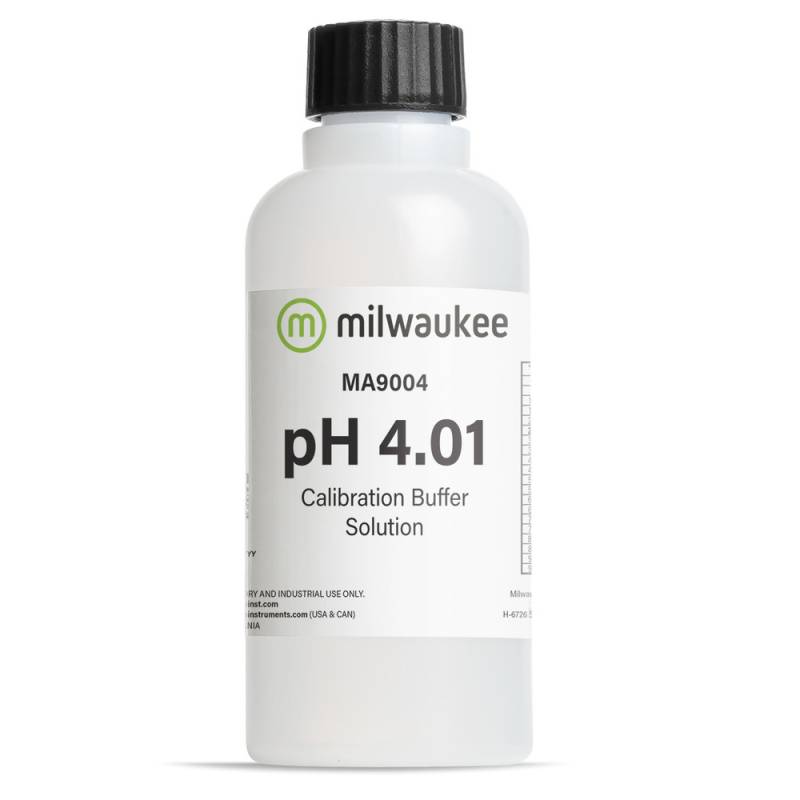 Solución de Calibración pH 4,01 x 230 Ml. Modelo MA9004. Marca: MILWAUKEE