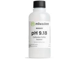 Solución de Calibración pH 9,18 x 230 Ml. Modelo MA9009. Marca: MILWAUKEE