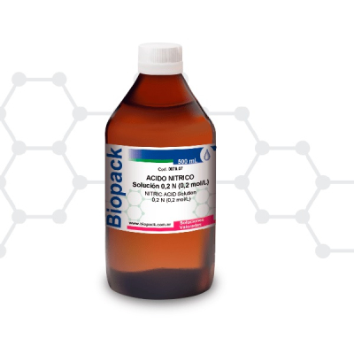 Ácido Nítrico Solución 0,2 N x 500 Ml. Marca: BIOPACK