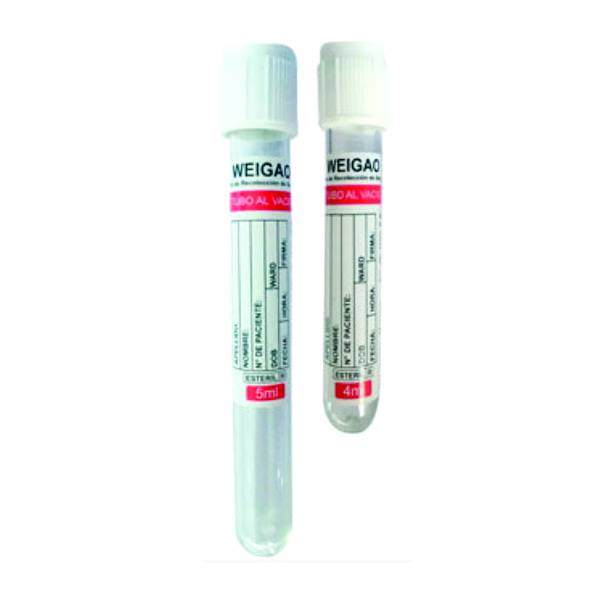 Tubo seco al Vacio 13x100mm X 5ml Blanco WEIGAO