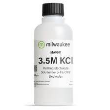 Solución de Relleno 3,5M KCl para Electrodo de pH/ORP x 230 Ml. Modelo MA9011. Marca: MILWAUKEE