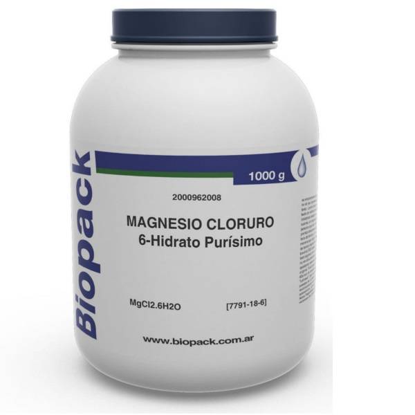 Magnesio Cloruro 6-Hidrato Pro Análisis. Marca BIOPACK