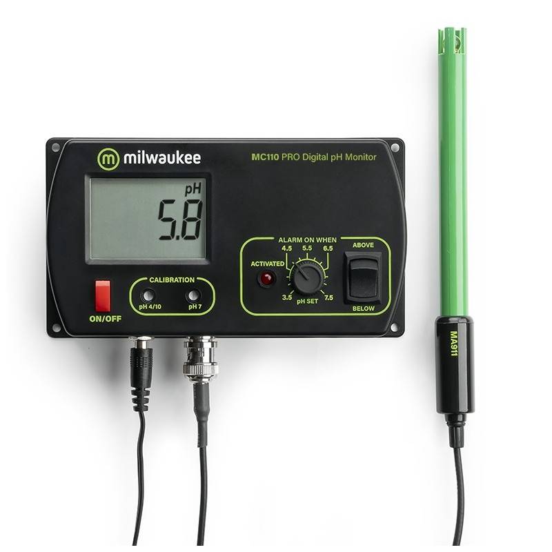 Medidor de pH de Rango Medio de Medición continua. Modelo MC-110. Marca: MILWAUKEE