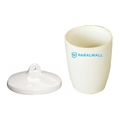 Crisol con tapa de porcelana