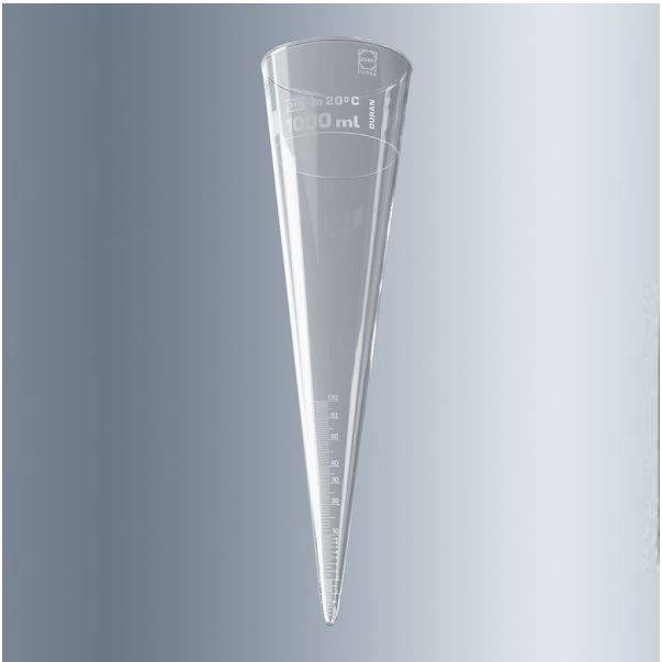 Cono de sedimentación Imhoff de vidrio graduado x 1000ml.